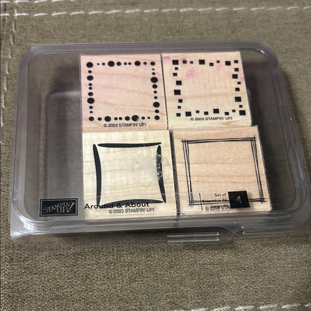 Stampin' Up! Around & About 4 Piece Wooden Stamp Set